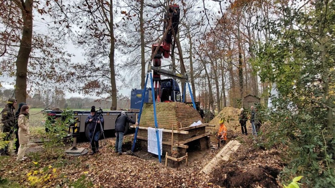 De nieuwe plek van de vlasoven in het Woold