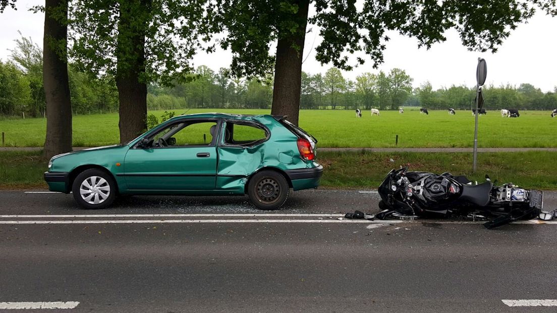 Motorrijder gewond bij ongeluk in Haaksbergen