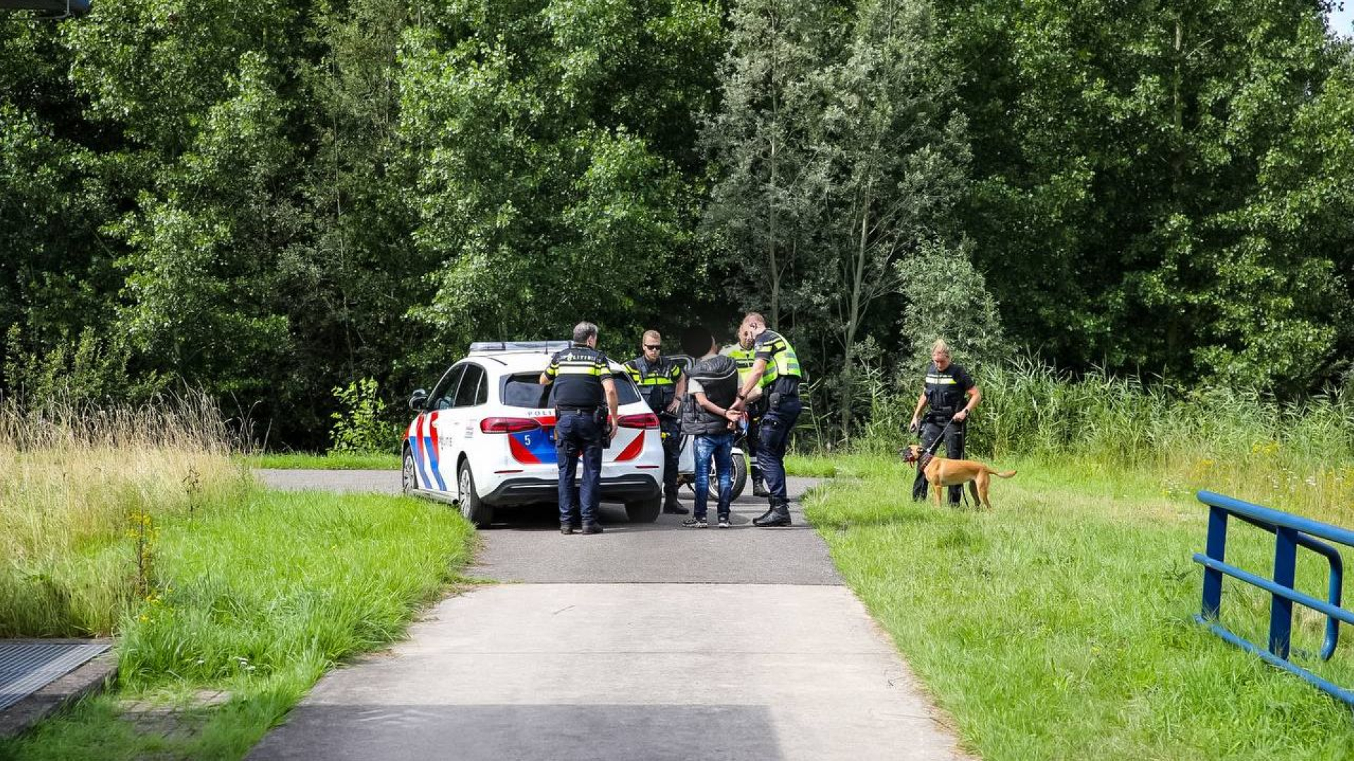 Verdachten steken snelweg over om aan politie te ontkomen