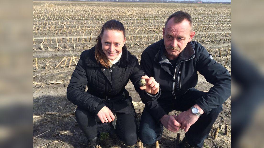 Armanda Stuiver mei it earste ljipaai, rjochts har heit Jan Stuiver