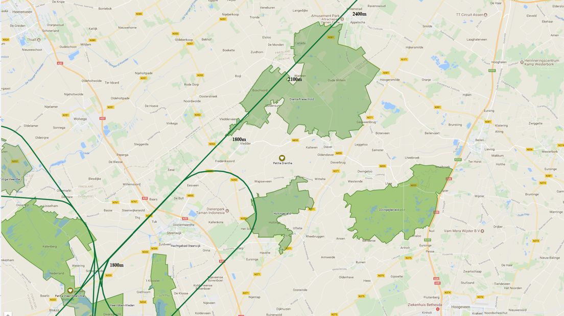 Vliegroute naar Lelystad ligt boven natuurgebieden in Zuidwest-Drenthe (Rechten: archief RTV Drenthe)