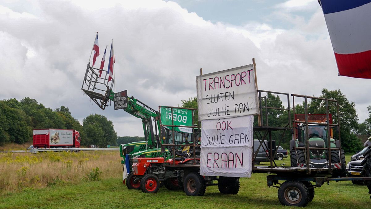 Boeren protesteren bij uittocht Truckstar