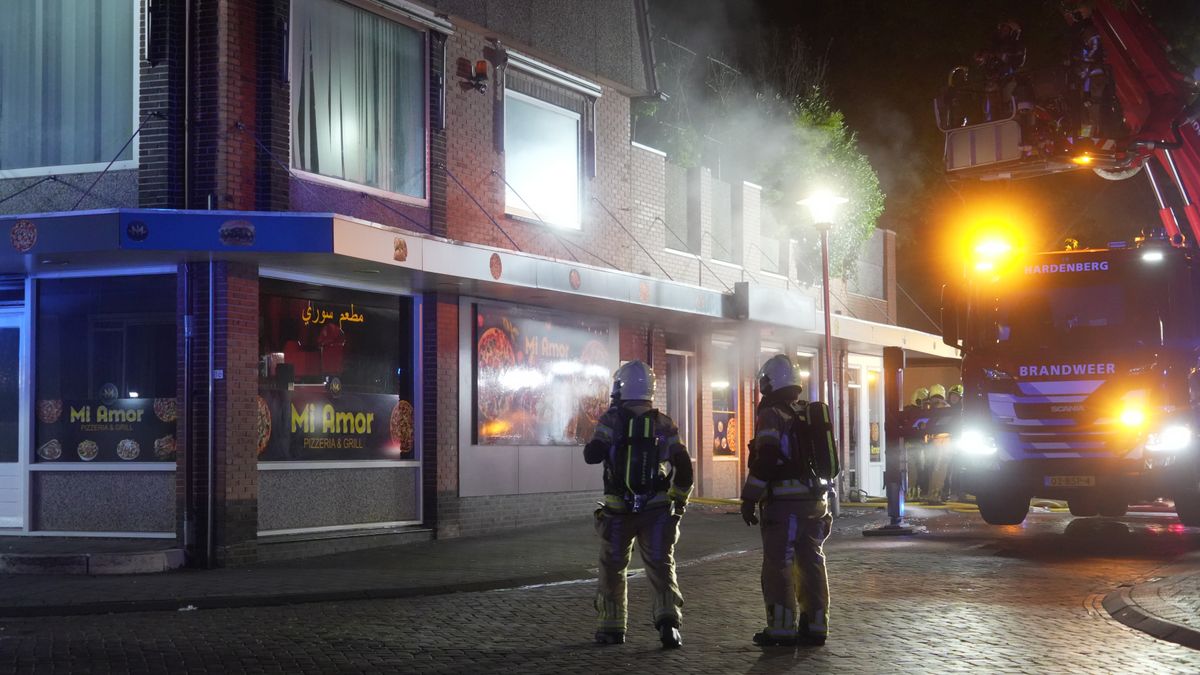 Binnenbrand bij pizzeria in Hardenberg