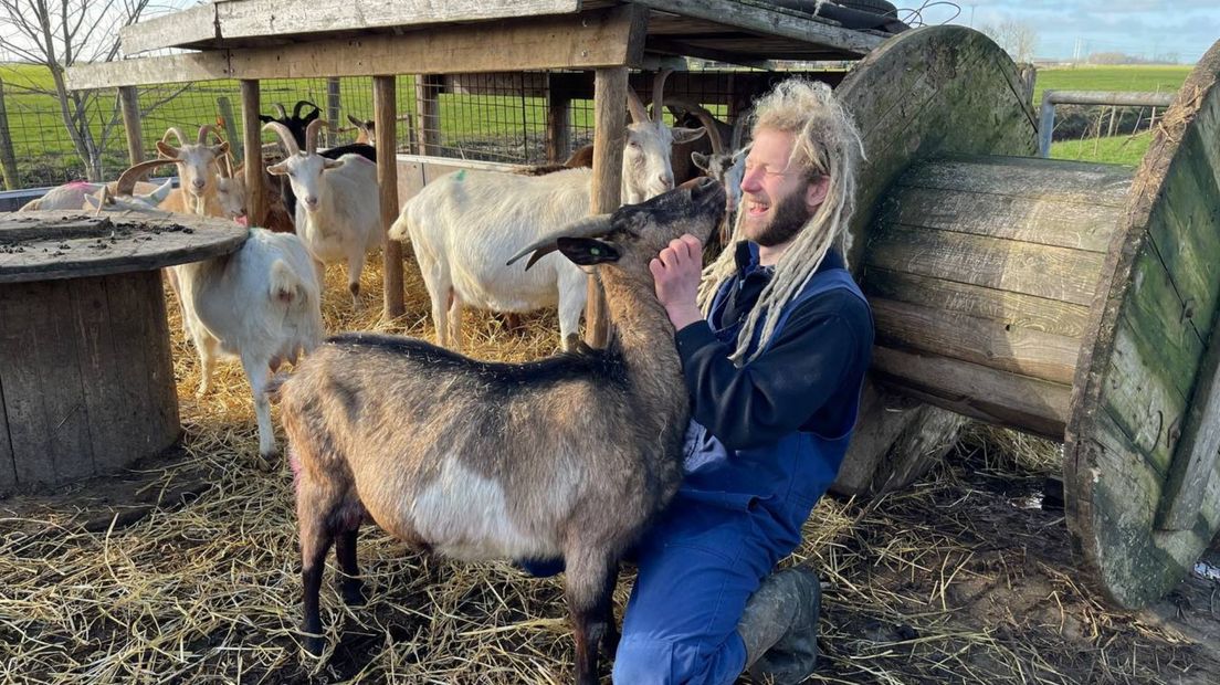 Geitenboer Egbert ter Veen uit Dorkwerd