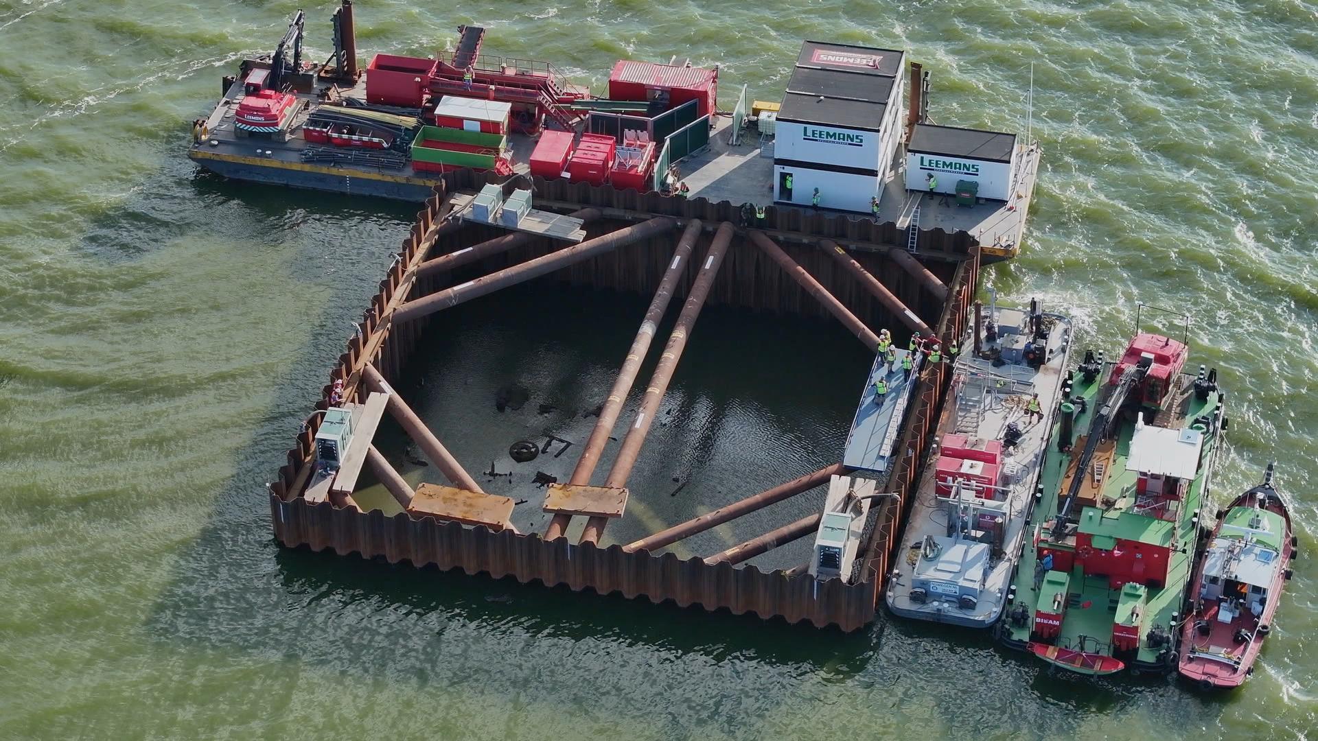 Een overzicht van de bergingslocatie