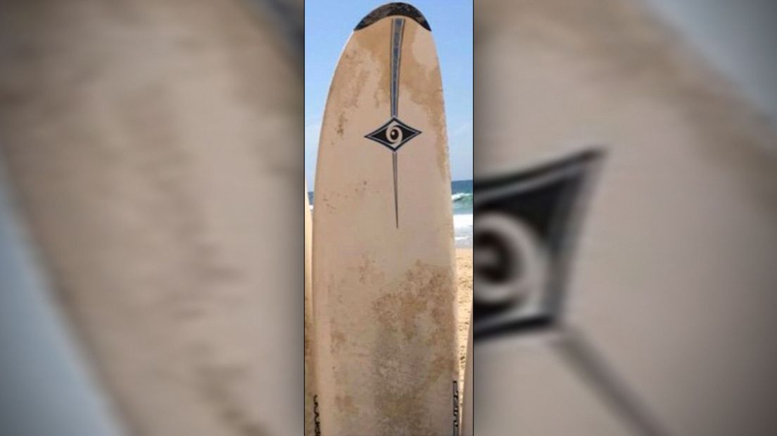 De surfplank van de vermiste Mathijs uit Delft