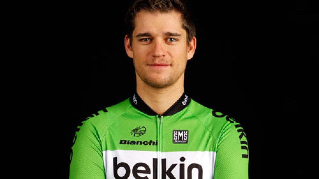 Wielrenner Theo Bos sprint naar zege