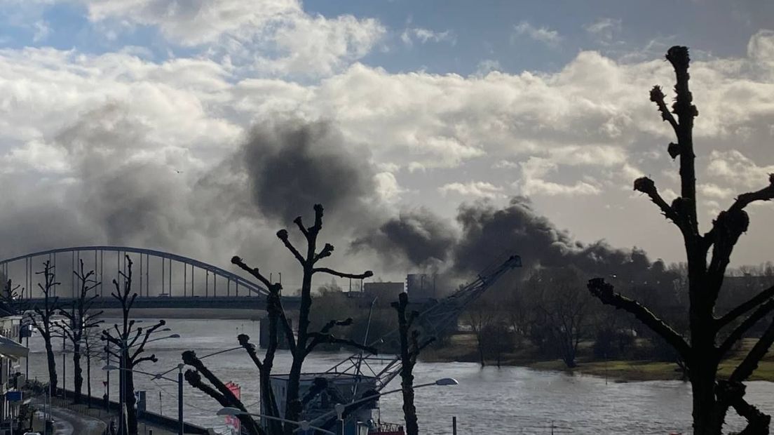 Grote brand in Arnhem.
