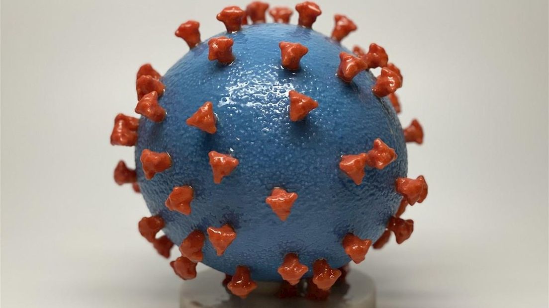 Een model van het covid-19-virus