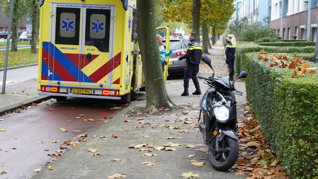 Hulpdiensten bij het scooterongeluk