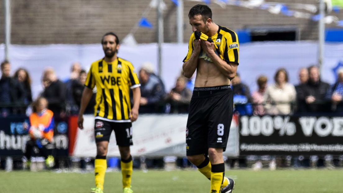 Martin van Eeuwijk tijdens GVVV - Rijnsburgse Boys. 