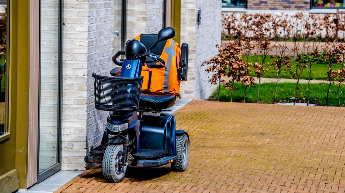 Niet de scootmobiel uit het verhaal.