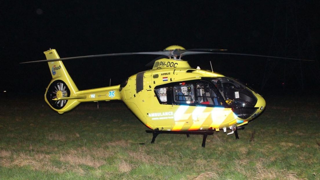 De traumahelikopter kwam ook ter plekke bij het incident (Rechten: Van Oost Media)