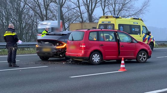 File A1 na ongeluk • weer autobrand.