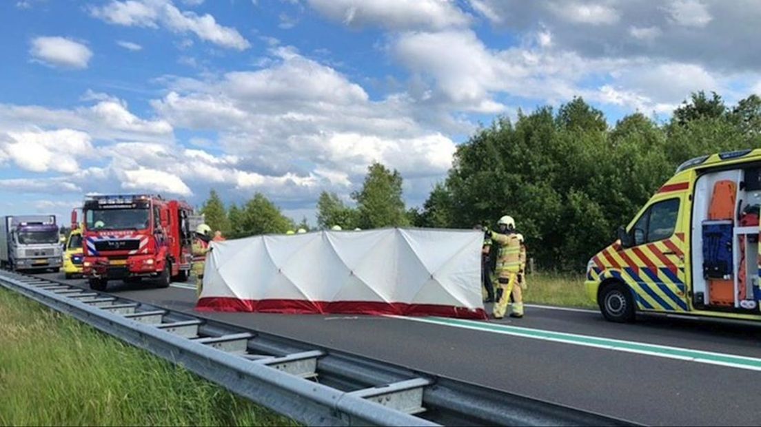 Het ongeluk op de N36 in juni 2019