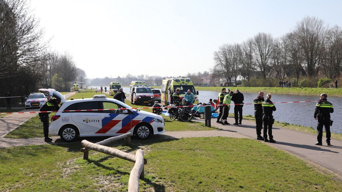 De man belandde met zijn scootmobiel in de Vliet