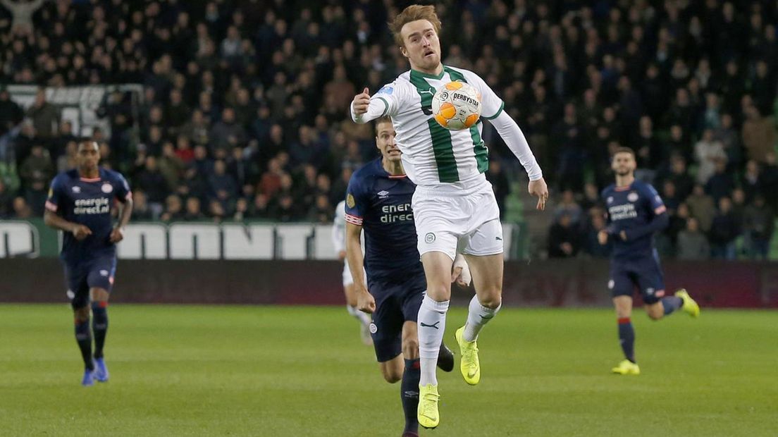 Jannik Pohl tijdens een van de weinige wedstrijden waarin hij het shirt van de FC droeg