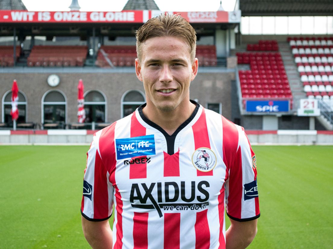 Paul Gladon in het shirt van Sparta