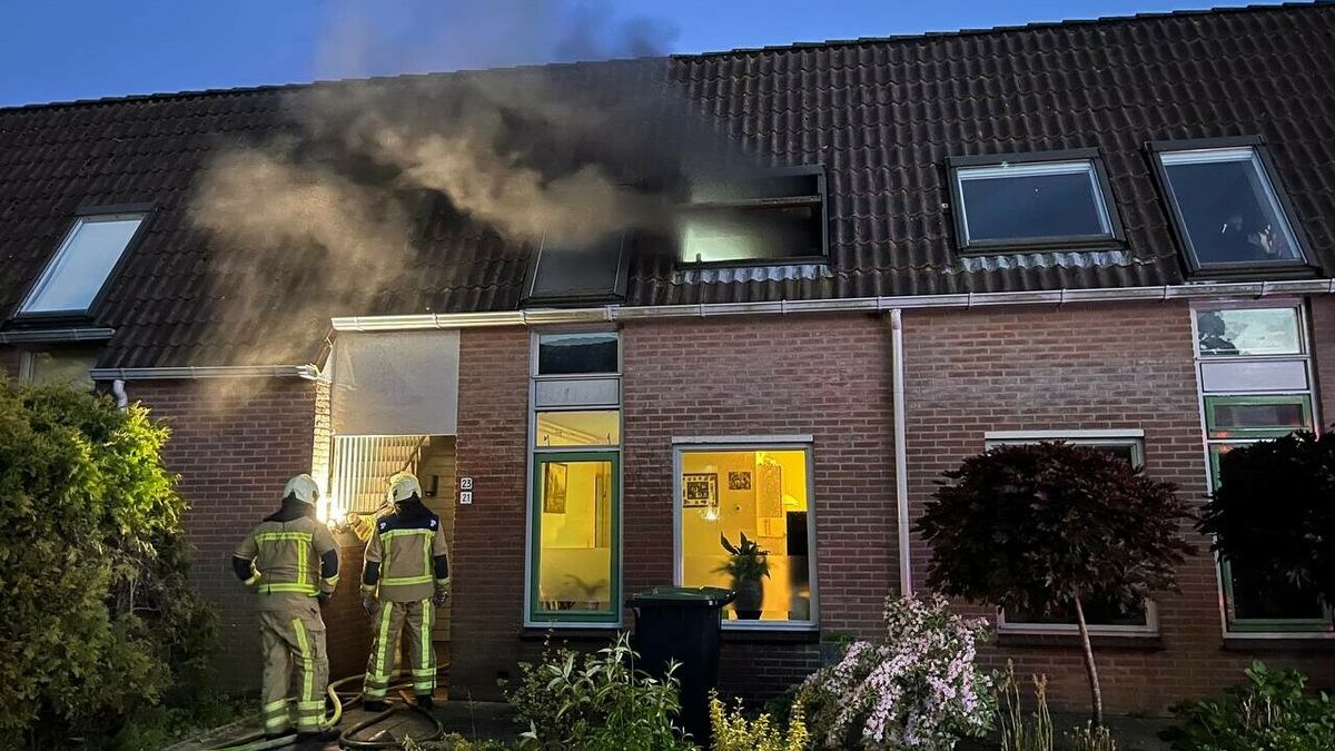 Brand op bovenverdieping van woning in Beilen