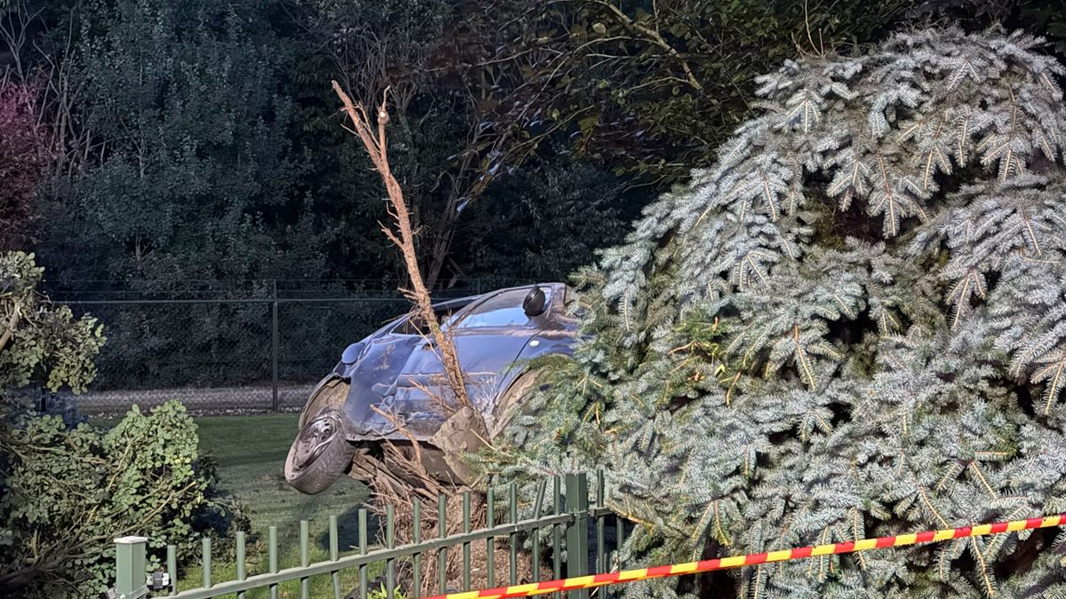 Auto belandt in tuin van verbaasde bewoners