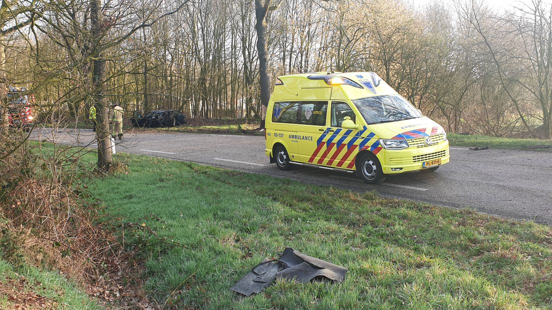 De plek van het ongeluk aan de Valtherweg bij Exloo (Rechten: Persbureau Meter)