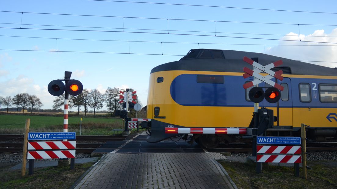 Voorlichting over het spoor (Rechten: archief RTV Drenthe)
