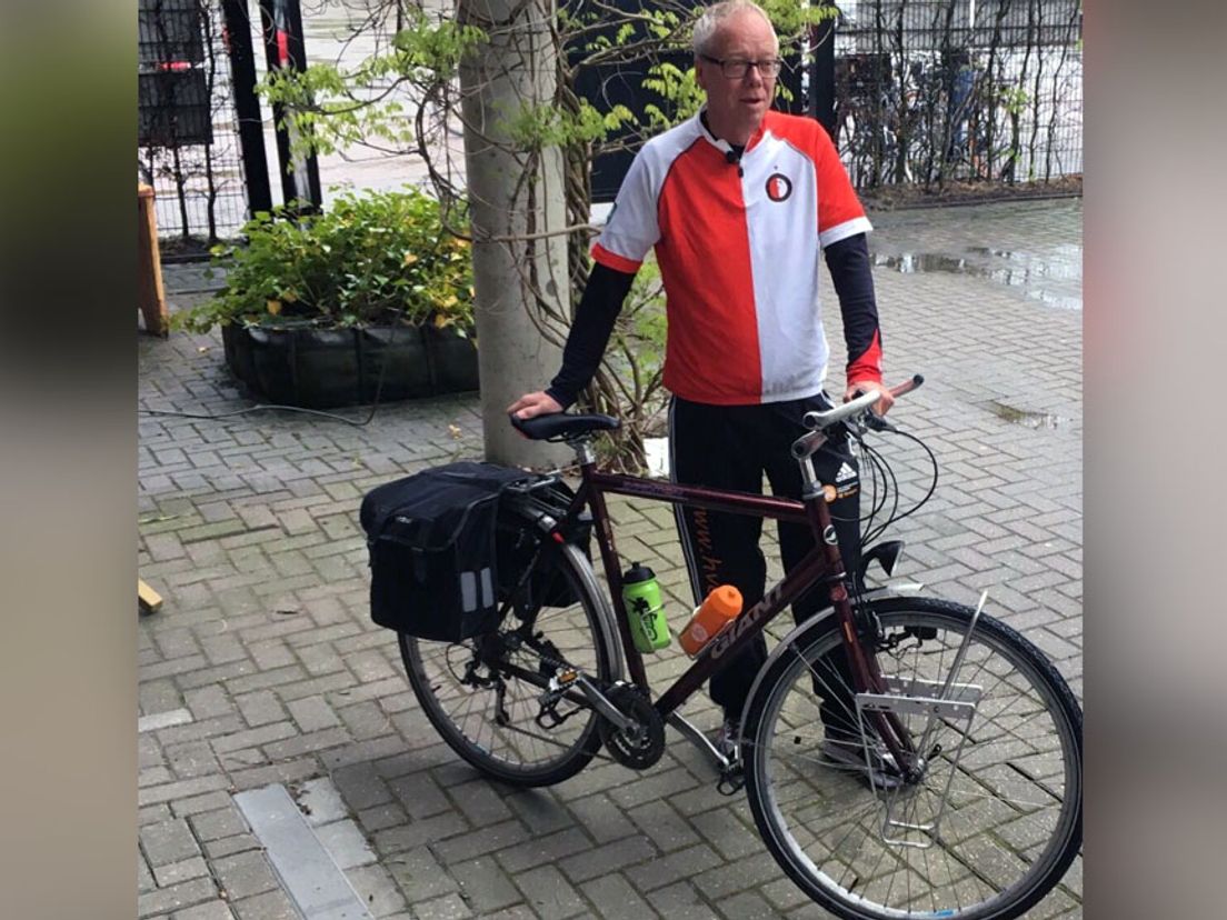 Rob de Waard en zijn fiets