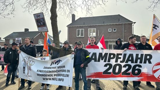 NVU-demonstratie en tegenprotest recht tegenover elkaar in Elden