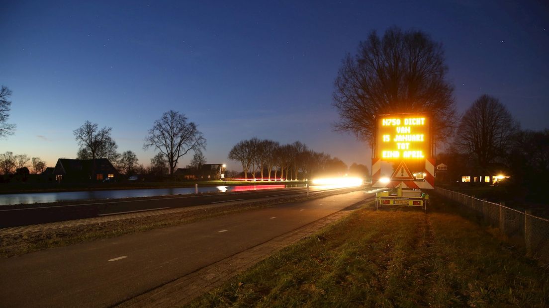 N750 tussen Vriezenveen en Vroomshoop ruim drie maanden dicht