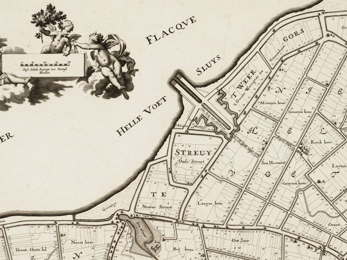 Kaart van Hellevoetsluis in 1675