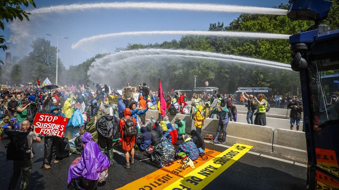 De waterwerper wordt ingezet
