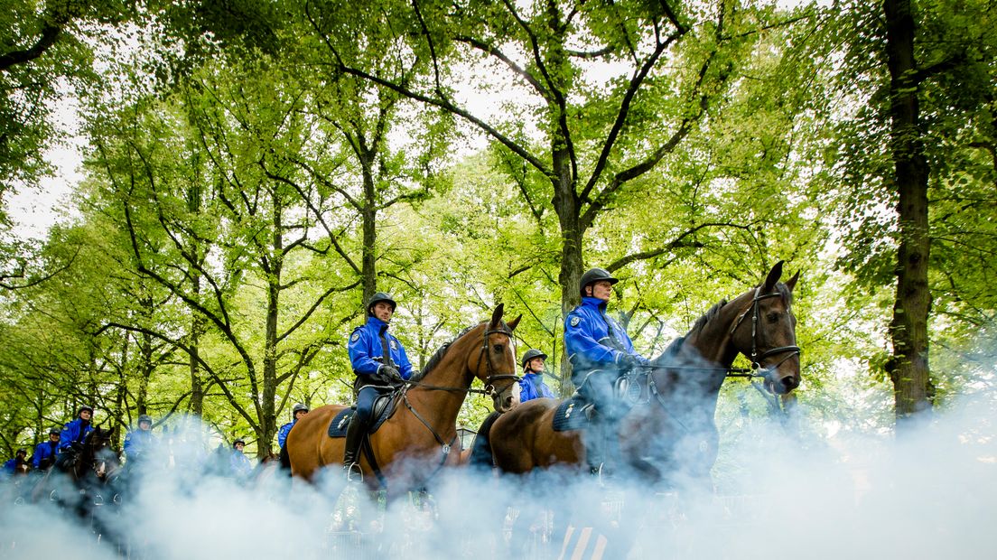 Oefenrit van de Bereden Ere-escorte Politie voor Prinsjesdag.