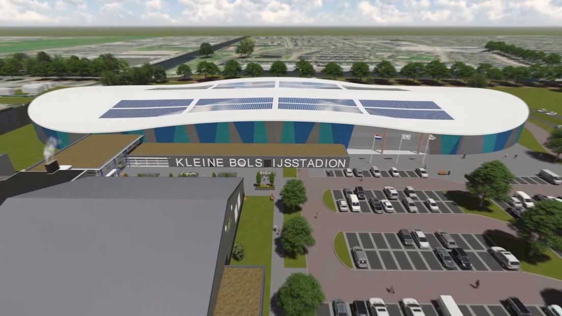 Een impressie van de ijsbaan in Hoogeveen