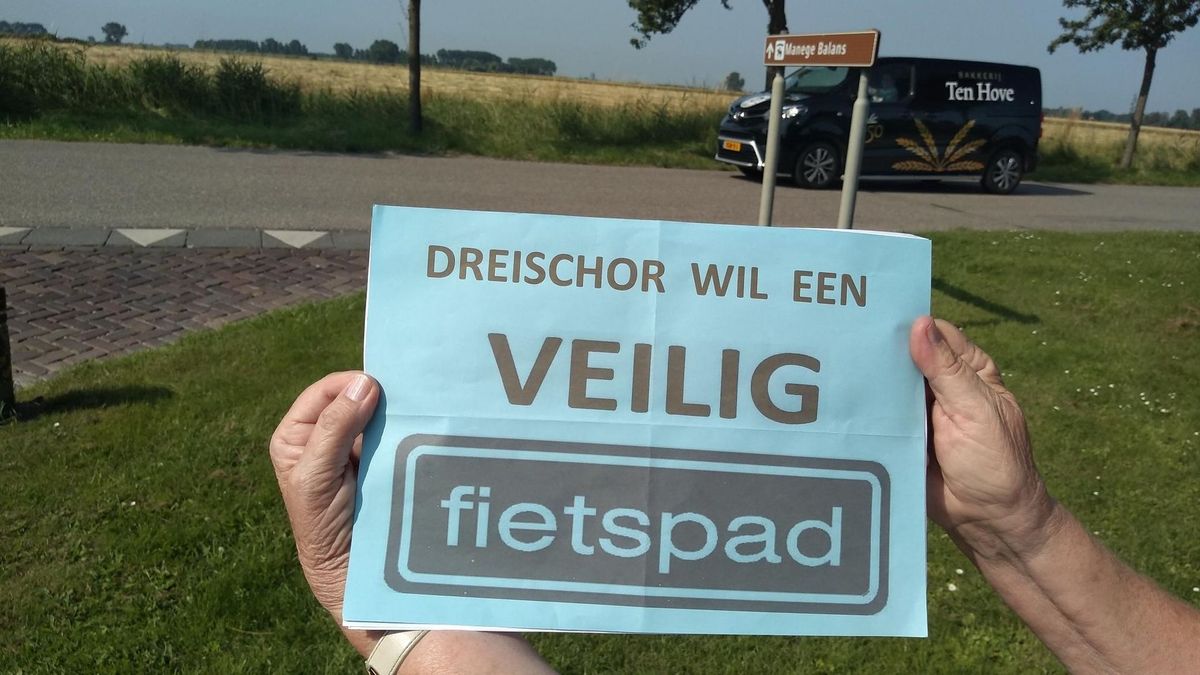 Na twintig jaar praten, voert Schouws dorp nu actie voor veilig fietspad