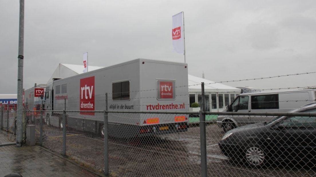 De studio van RTV Drenthe op het circuit