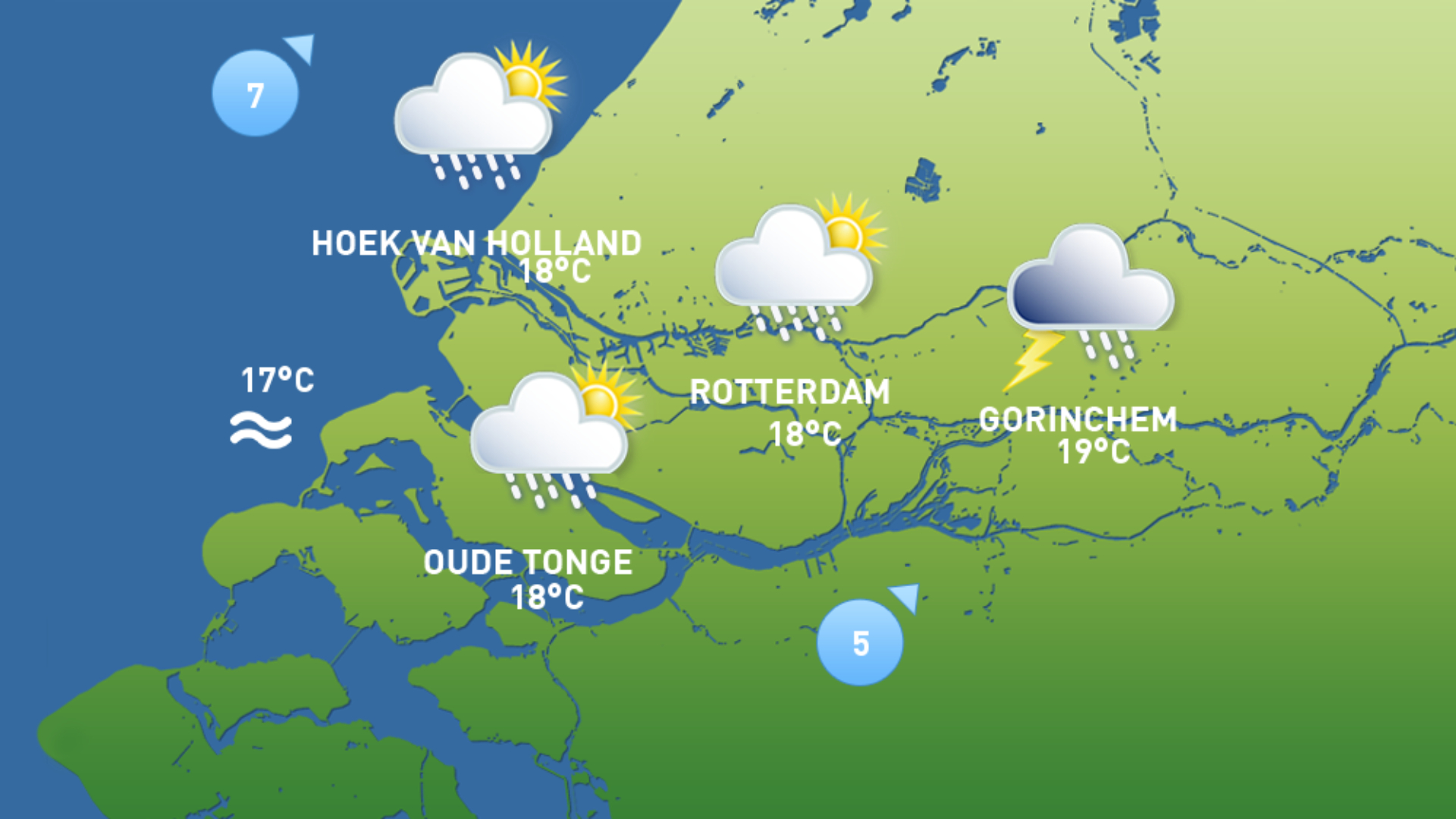 Het weer van donderdag 4 juni.