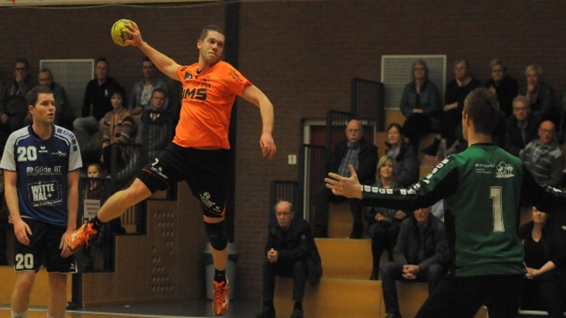 Tommie Falke in actie voor zijn club Hurry-Up