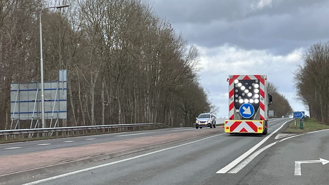 De afsluiting op de N33