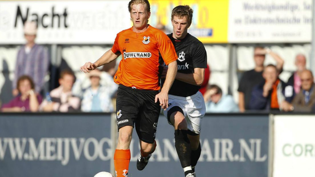 Marcel Huisman en Remco van Eeken tijdens Katwijk - HHC Hardenberg in 2010.