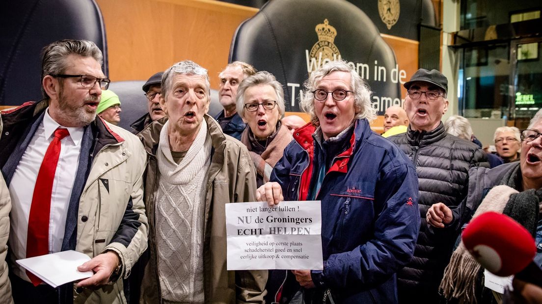 Groningers in de Tweede Kamer bij het gasdebat