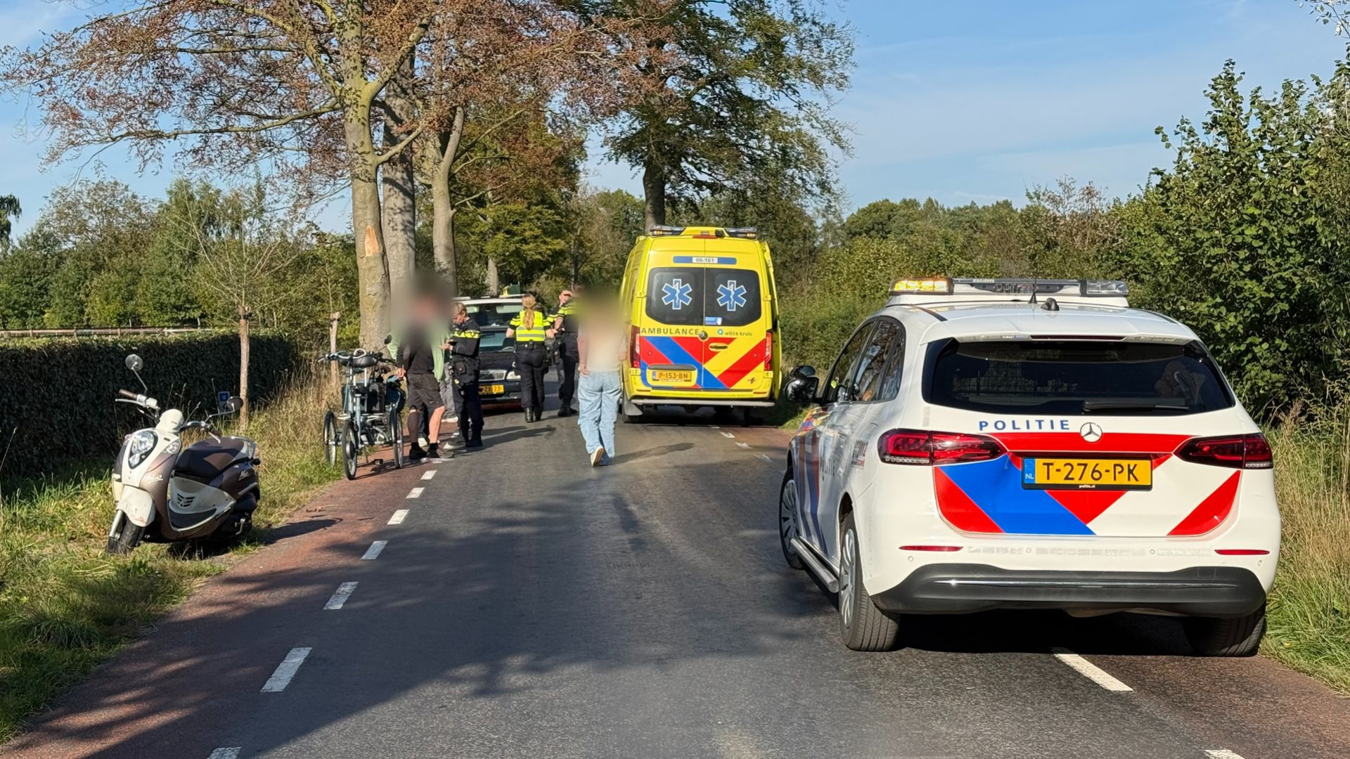 De bestuurder van de scooter is aangehouden.