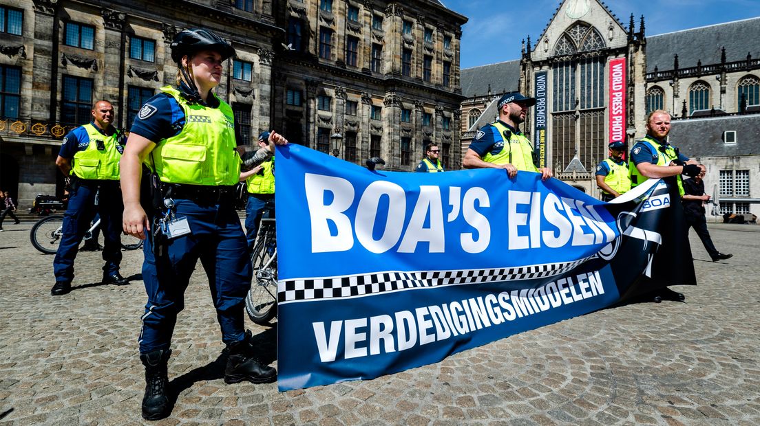 Boa's voerden vorige week actie op de Dam in Amsterdam.