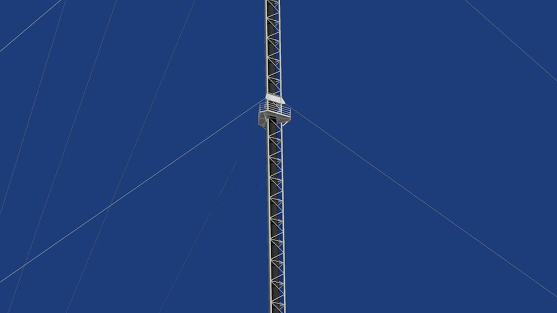 De nieuwe mast
