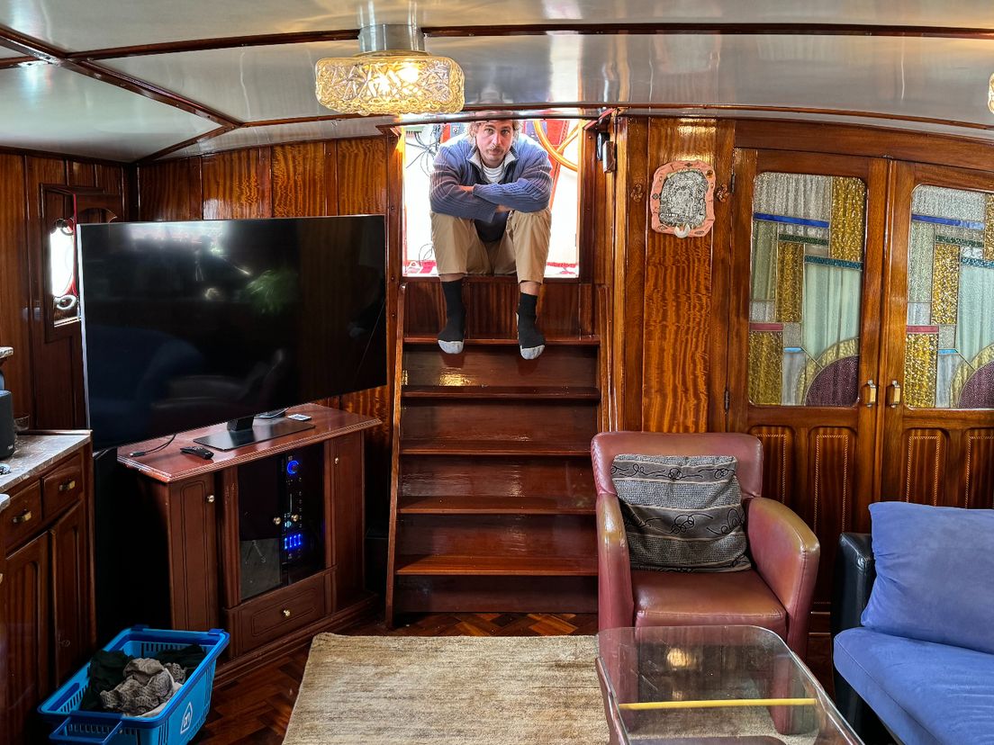 De woonkamer van het schip