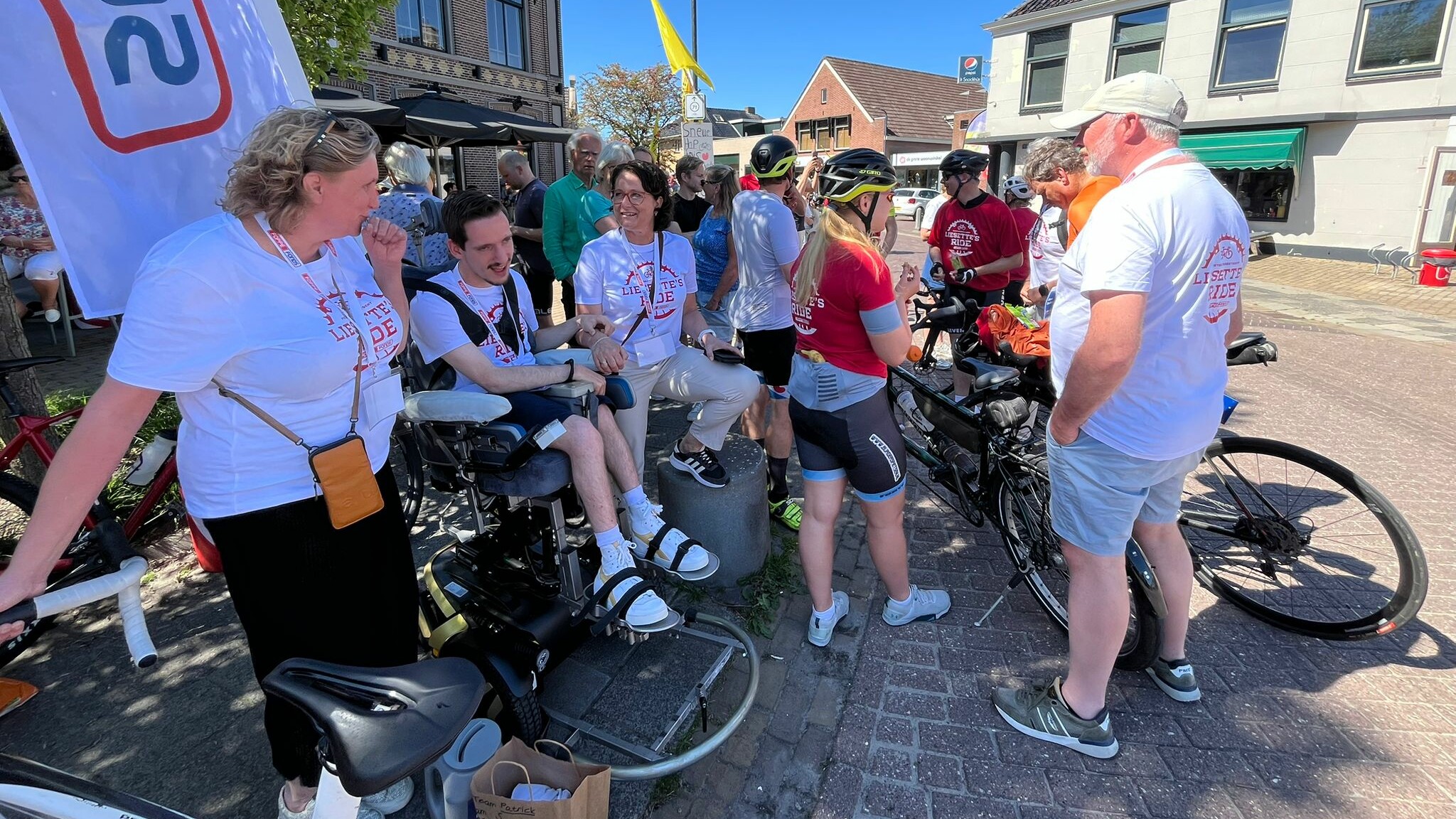 Liesette en haar team hebben even pauze