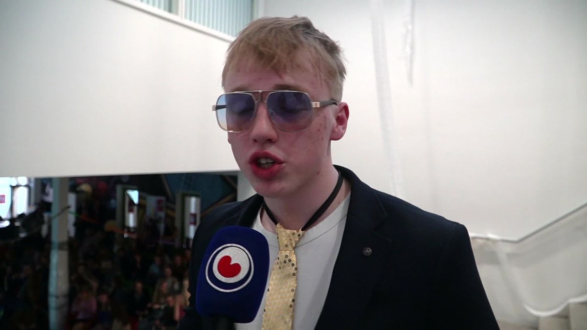 Examenstunt op het Tjalling Koopmans College in Hurdegaryp