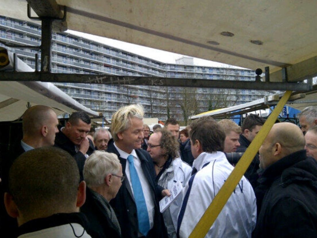 Wilders tijdens zijn bezoek aan Spijkenisse