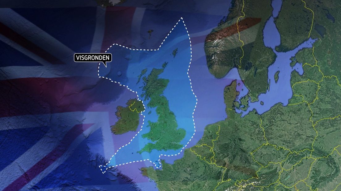 De territoriale zone van het Verenigd Koninkrijk op de Noordzee