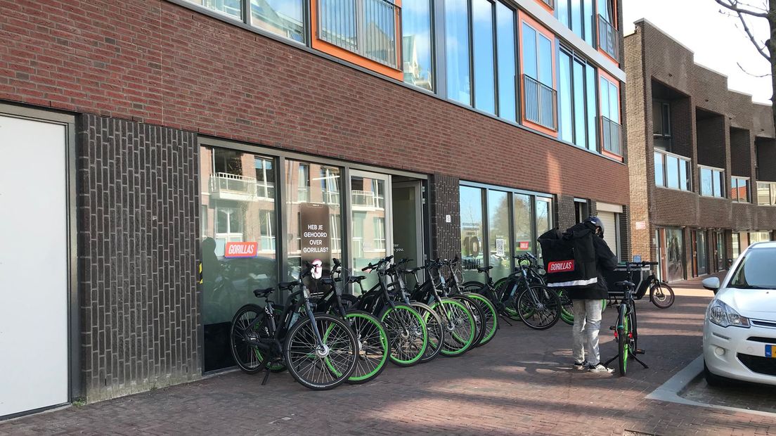 Distributiecentrum van Gorillas aan de Westerdijk in Utrecht.
