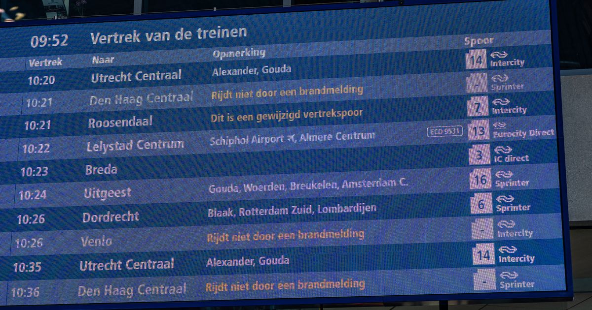 Rotterdam and Delft Train Travel Paralyzed Until Sunday After Arson